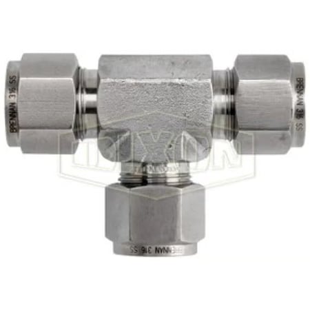 Dixon The Right Connection Instrumentation Union Tee, 3/8 in, Tube, 316 SS, Domestic 6-DTTT-6