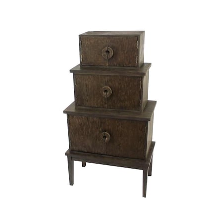 Homeroots 14" X 34" X 60" Brown, Wood, Cabinet 370376