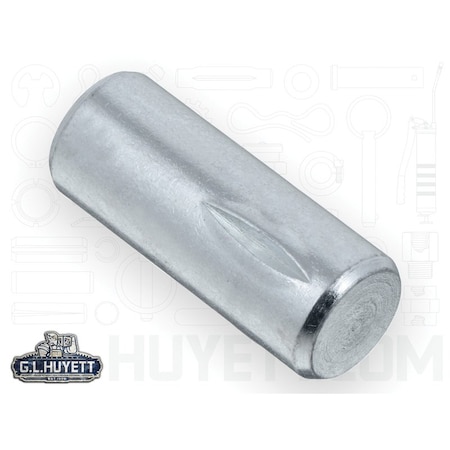 Huyett Type H Grooved Pin, Zinc Plated Low Carbon Steel, 0.500 in Dia x 0.498 in Small End Dia x 1.250 in L GP-0500-1250-H