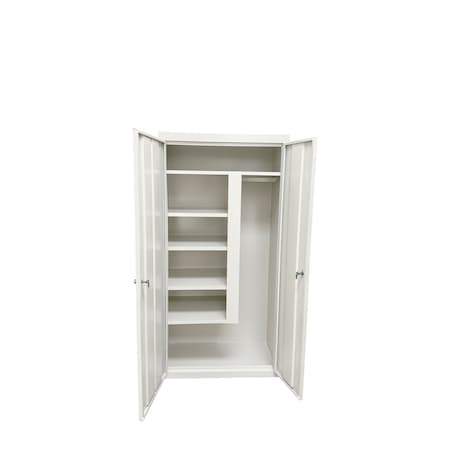 Steel Cabinets Usa Storage Cabinet, 72 in H, 36 in W, White, 5 Shelves AF-361-W