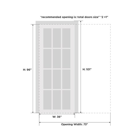 Sartodoors Sliding French Pocket Door with, Planum 0010 White Silk, Kit Trims Rail Hardware, Solid Wood Interi PLANUM0010PD-WS-3696