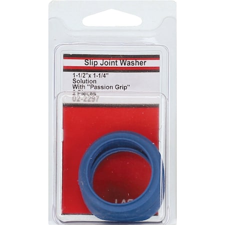 Westlake Pipe & Fittings 1-1/2''x1-1/4'' Blue Vinyl Slip Joint Washer, 2PK 2/1/2297