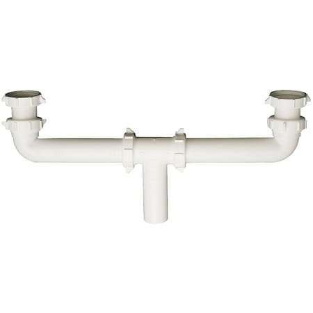 Do It Best 1-1/2'' x 16'' White Polypropylene Center Outlet Waste DIB930W