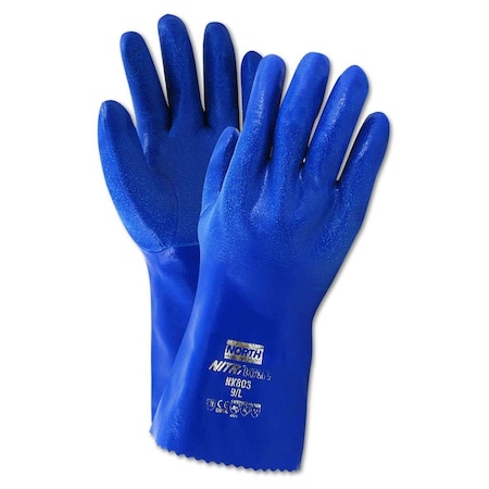 Miller Chemical Resistant Gloves, Nitrile, 12 inch L, 7, 8, 9, 10, 12 PK NK803/9