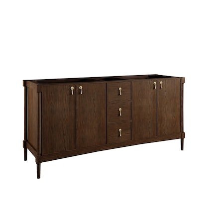 James Martin Vanities Kinnsden 72" Double Vanity Cabinet, Sable Oak D680-V72-SBK