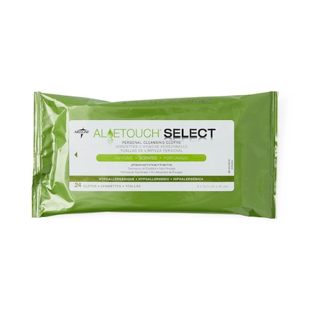 Medline AloeTouch Select Scented Wet Wipes, 8in x 12in, 24/Pack MSC095280H