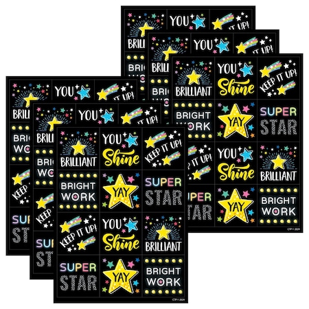 Creative Teaching Press Star Bright Reward Stickers, 60-Piece Set, 6PK 10948