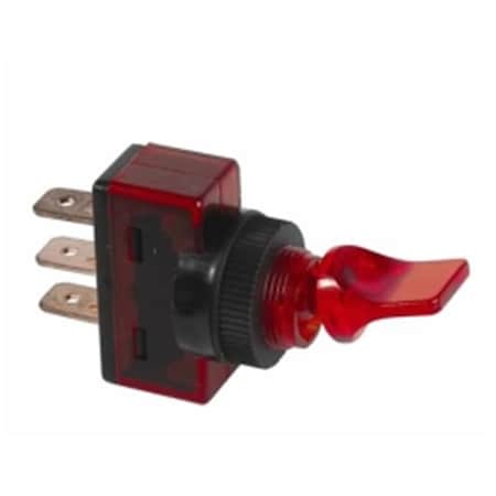 The Best Connection 20 A 12 V S.P.S.T Amber Illuminated Duckbill Switch JTT2627J
