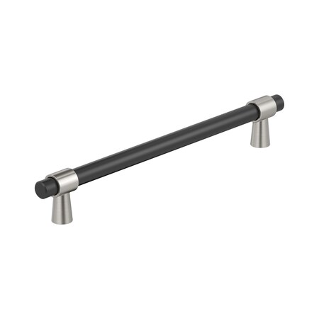 Amerock Mergence 12 inch 305mm Center-to-Center Matte Black/Satin Nickel Appliance Pull BP36982FBG10