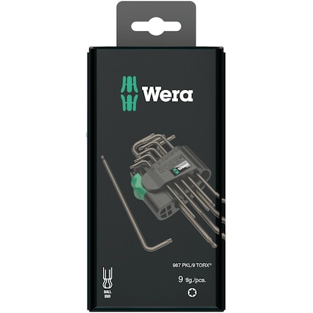 Wera 967/9 TX 1 SB TORX L-key set, BlackLaser, 9 pieces 5073598001