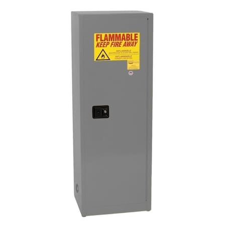 Eagle Mfg 24 gal, 3 Shelves, 18-Gauge Steel, 23.25 in W x 65 in H x Gray 1923XGRAY