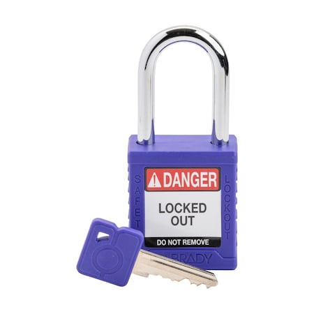 Brady Lockout Padlock, Purple, Nylon, Danger SDPL-PRP-38ST-KD