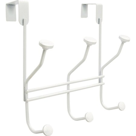 Amerock Series Hook, 9-3/4 in L x 9-5/16 in W x 5-1/3 in H Dimensions, White, 3-Hook, Steel H55548GW