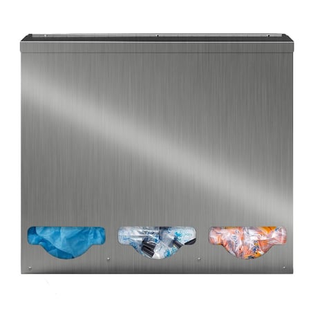 Origin Dispensing Solutions Bulk Dispenser-Triple-Tall-Stainless Steel BK31X03ND