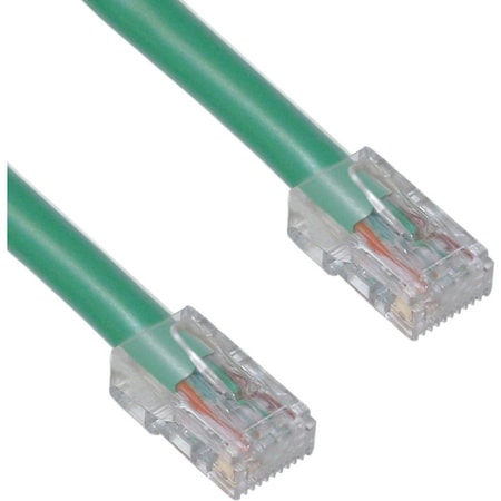Cable Wholesale Cat6 Green Copper Ethernet Patch Cable, Bootless, POE Compliant, 2 foot 10X8-15102