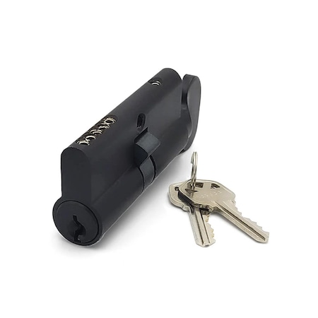 Ecs Hardware Durable Prem Profile Cylinder Single Sided Thumb Turn, Keyed Alike, Kwikset KW1 Keyway, US10B, Dark Oxi ECSH-EPCR-10B-KW1-KA10