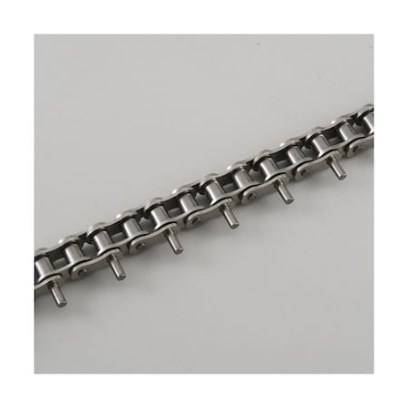 Tsubaki Single Pitch Standard Attachment chain, 10 ft OAL, 3/8 P, 0.2 Dia x 0.188 in W Roller, 600 SS 35ASD16LRB