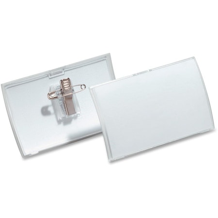 Durable Office Products Name Badge, Pin/Clip, 1/8" W, 2-1/4" H, PK25 821419