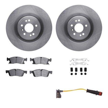 Dynamic Friction Co DFC Brake Rotor- Heavy Duty Brake Pad includes Hardware and Sensor 6222-63004