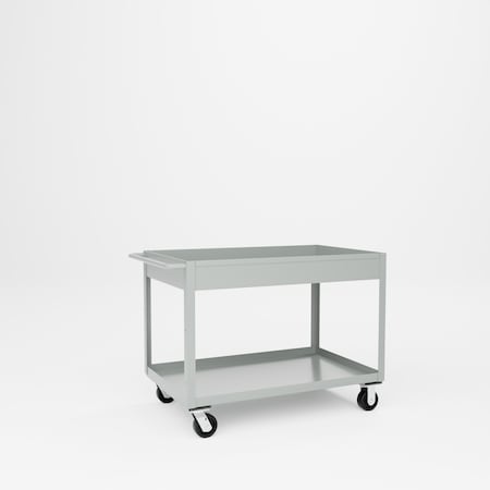 Pucel Tray Top Box Truck, 30 in W x 48 in D x 37 in H, 6 in Deep Box, Light Blue TT-3048-6P