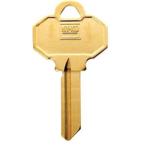 Hy-Ko Key Blank, Brass, Nickel, For: Baldwin Cabinet, House Locks and Padlocks 11010BW6