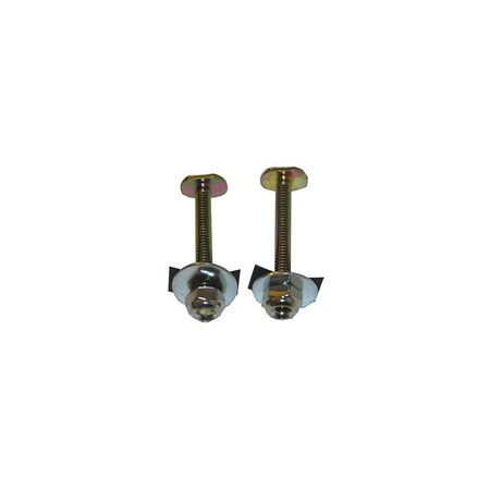 Larsen Supply Co. Brass-Plated Toilet Bolts With Nuts And Washers, 0.25 x 2.25-In. 635980