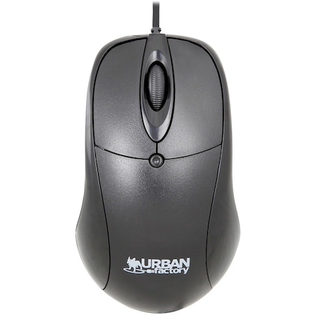 Urban Factory Crazy Mouse - Cable - Black - USB - 800 dpi - Scroll Wheel BCM01UF