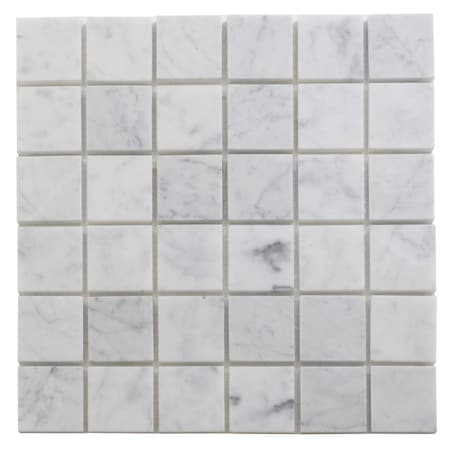 Apollo Tile 12x12 Bianco Carrara Marble Honed Floor and Wall Mosaic Tile 5 sqft/case, 5PK APLKB88S04HA