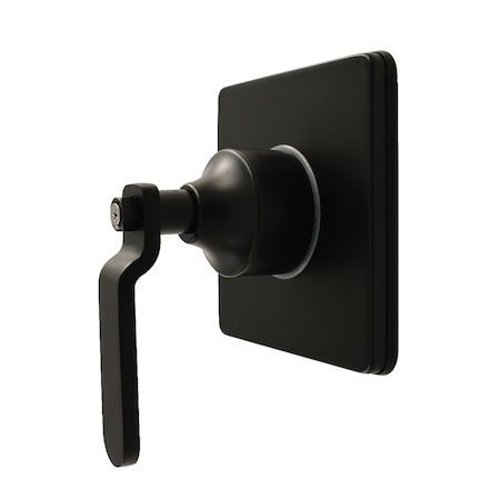 Kingston Brass Single-Handle Six-Way Diverter Valve with Square Trim Kit, Matte Black KS4040KL