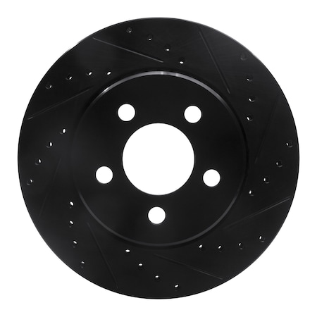 Dynamic Friction Co DFC Brake Rotor - Drilled and Slotted - Black 633-42020R