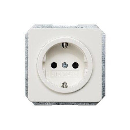 Siemens DELTA profil, titanium white SCHUKO socket outlet 10/16 A 250 V With screwless 5UB1405
