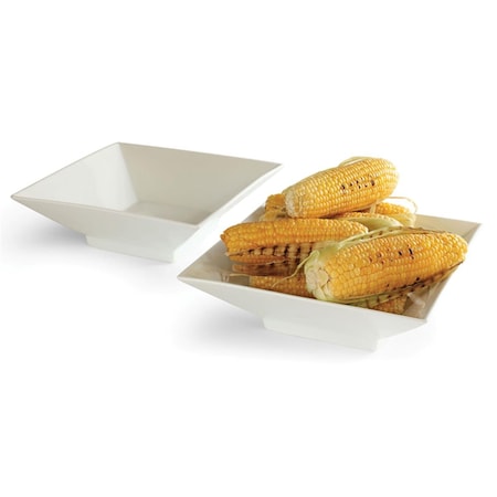 Rosseto Serving Solutions 10.75 in. Square Porcelain Bowl, 2PK CP001