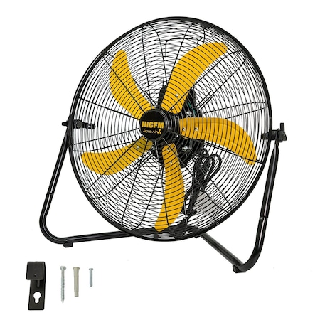 Edendirect 20 in. 3 Speed 5300 CFM High Velocity Heavy-Duty Drum Fan in Black with Copper Wire, Handle ZR-FAN-C20