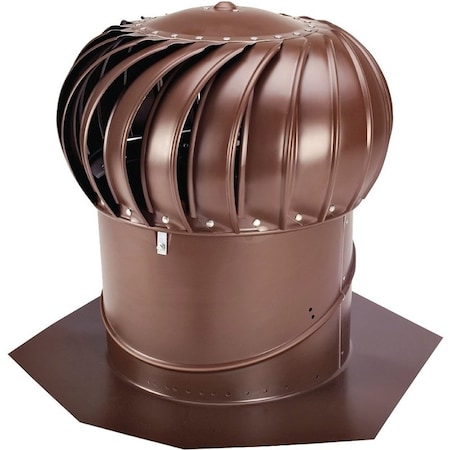 Lomanco LOMANCO Whirlybird BIB14BR Turbine Ventilator, 110 mph, Aluminum, Brown BIB14BR