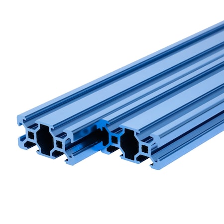 Powertec 2pcs 24in 2040 T-Slot Aluminum Extrusion Profile Linear Rail 20mm x 40mm, 2PK 74003