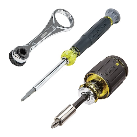 Klein Tools Multi-Bit Screwdriver and Nut Driver Set, 3-Piece 85515