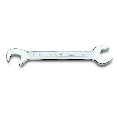 Beta 73 6mm Double Open‑End Ultra‑Thin Wrench, 15° & 75° Angled Heads 73 6