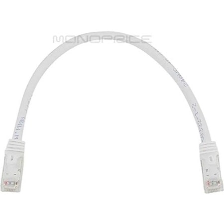 Monoprice Patch Cord, Cat 6, Flexboot, White, 1.0 ft. 9819