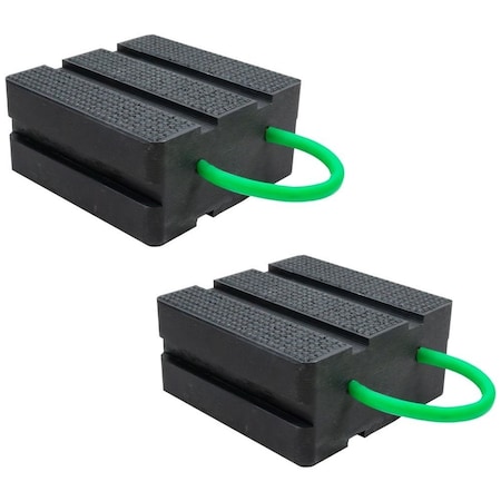 Mytee Products 2PK 12inx12inx6in Cribbing Block w/Pyramid Surface & Comfortable Rope Handles -..., 2PK CB-12x12x6x2