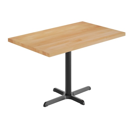 Flash Furniture Bennett 30 in x 48 in Solid Wood Indoor Tabletop in Natural with 23.75 in x 29.5 in Dining Height GSF-REC3048-NAT-T2230-GG