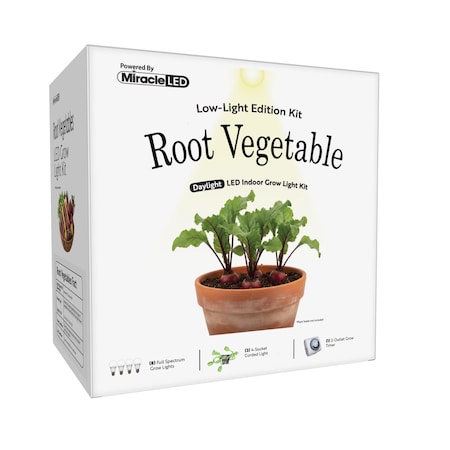 Miracle Led Low-Light Edition Root Vegetables 4-Socket Grow Light Kits, 2-Pack, 2PK 803868