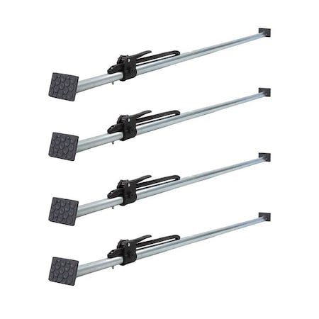 Mytee Products Steel Ratcheting Load Bar Lock 2X4in w/ Pads Van Truck Trailer 89in-105in, 4PK DV-GSTx4