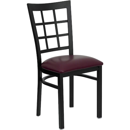 Flash Furniture Hercules Restaurant Chair, 16-1/2 in W 20" L 36-1/2" H XU-DG6Q3BWIN-BURV-GG