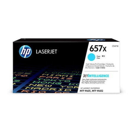 Hp 657X (CF471X) High Yield Cyan Original LaserJet Toner Cartridge (23,000 Yield) CF471X