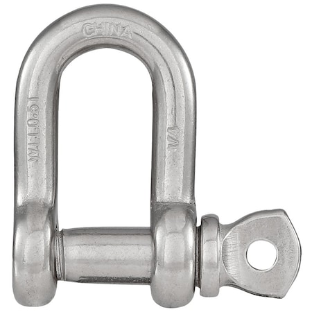 National Hardware DShackle, 14 in, 1000 lb Working Load, 316 Grade, Stainless Steel, Smooth, 78 in L Inside N100-354