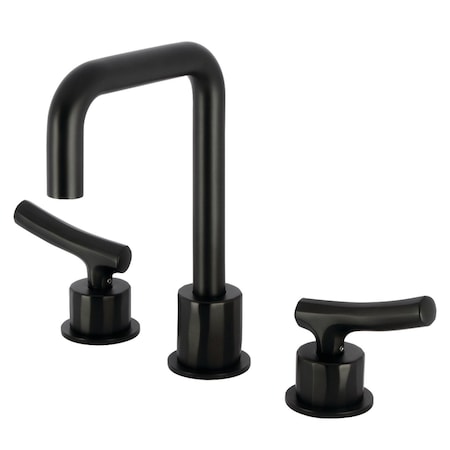 Kingston Brass Widespread Bathroom Faucet with Push Pop-Up Drain, Matte Black KS1450TKL