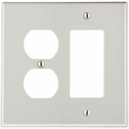 Hubbell Wiring Device-Kellems WALLPLATE, 2-G, 1) DUP 1) DEC, LA P826LA