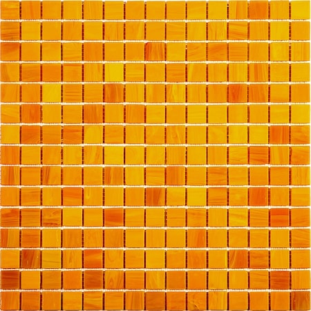 Apollo Tile Dune 12 in. x 12 in. Glossy Honey Orange Glass Mosaic Wall and Floor Tile 20 sq. ft./case, 20PK APLSA88OR801A
