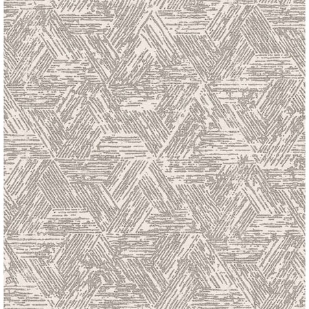 A-Street Prints Retreat Charcoal Quilted Geometric Wallpaper 4122-27031