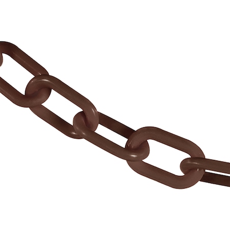 Mr. Chain 2" x 25' Brown Heavy Duty Plastic Safety Chain 51010-25
